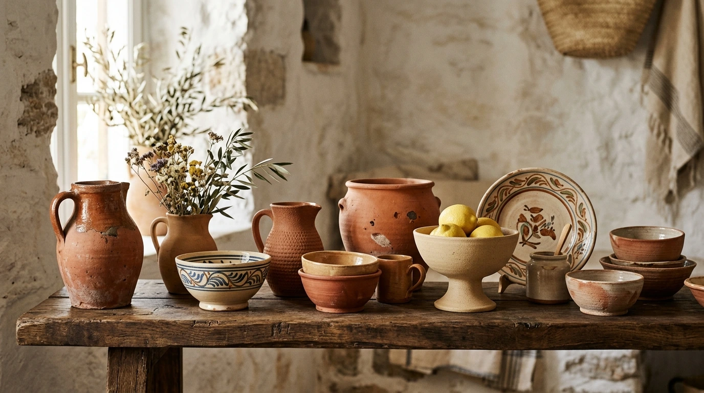 Poteries en terre cuite et céramiques artisanales méditerranéennes