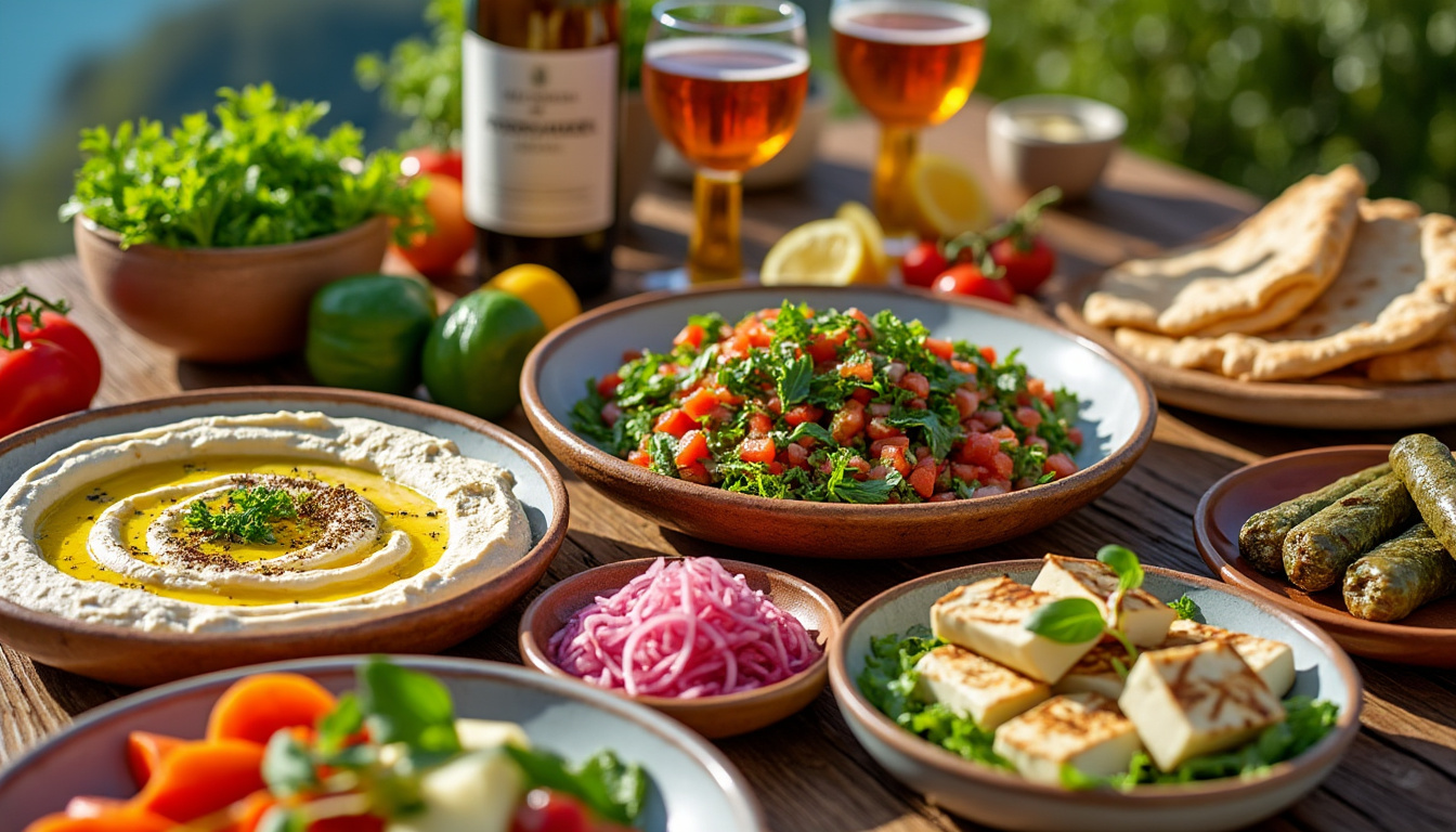 découvrez comment composer une table de mezze équilibrée avec une sélection d'entrées variées et savoureuses pour un repas convivial et coloré.