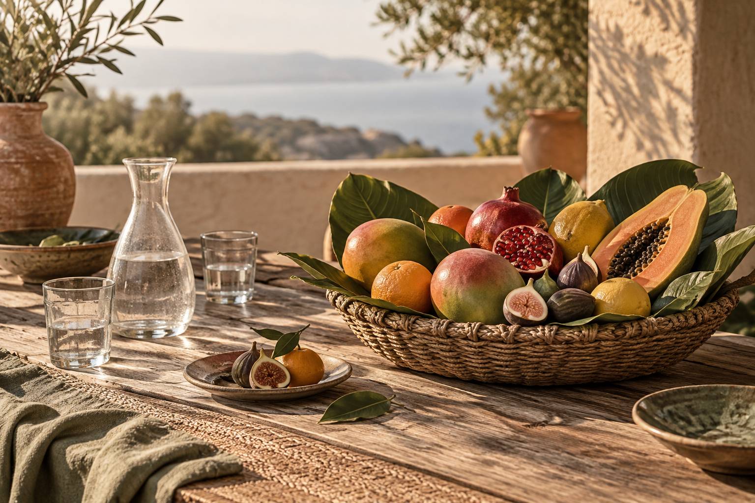 Fruits exotiques commençant par J dont jacquier et jujube sur fond clair