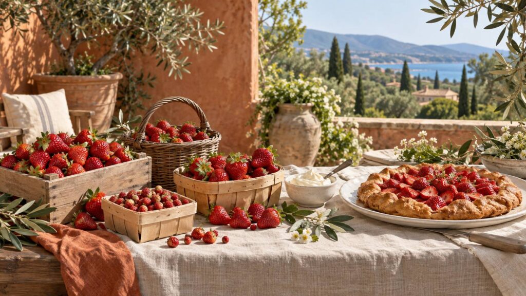 Illustration éditoriale du sujet : La saison des fraises françaises : découvrez pourquoi c'est le moment idéal pour les déguster