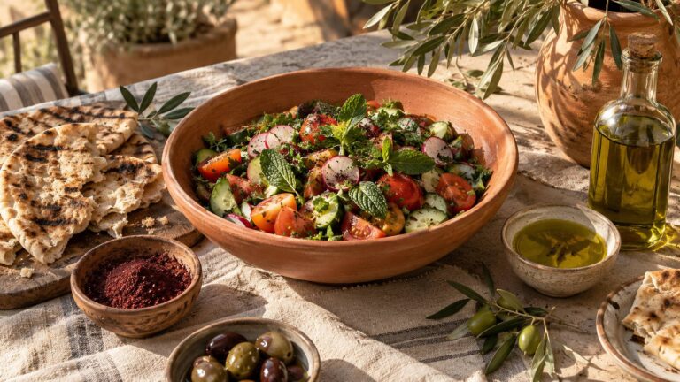 Fattouch : le pain grillé et le sumac